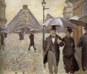 Gustave Caillebotte Rainy day in Paris painting